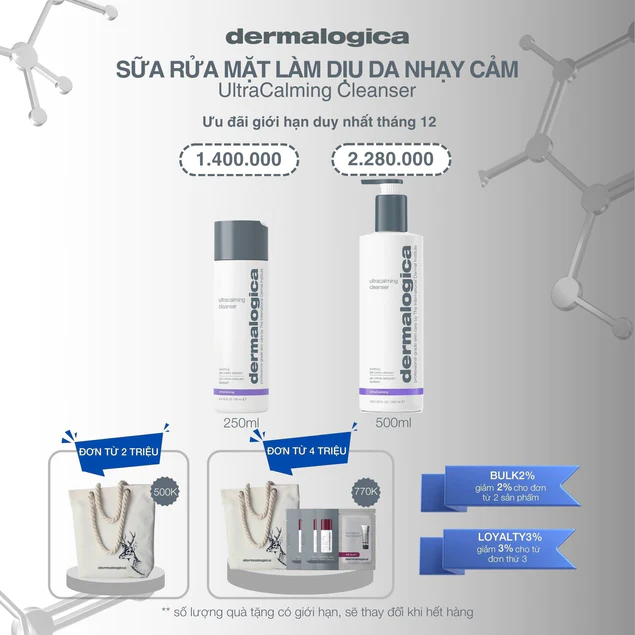UltraCalming Cleanser - Gel rửa mặt dịu nhẹ cho da nhạy cảm